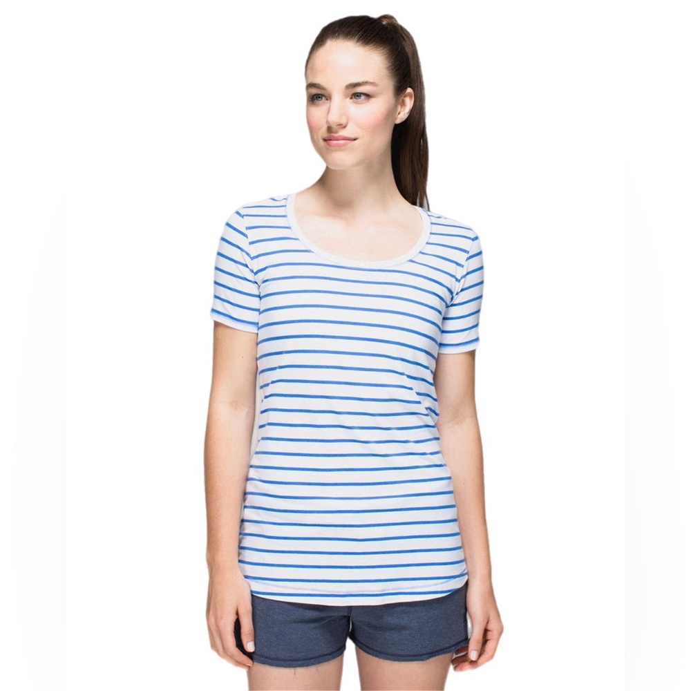 Lululemon Every Yogi Tee
Deauville Stripe Pipe Dream Blue White